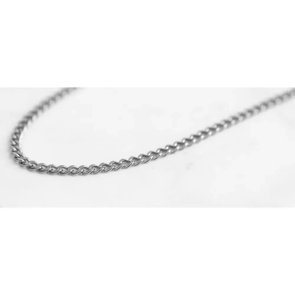 RETAIL $40 Kinsley Armelle Maker Collection Silver Curb Necklace*Silver*22